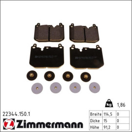 ZIMMERMANN Bremsbeläge 22344.150.1