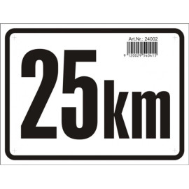 25 KM Tafel - eckig 24002