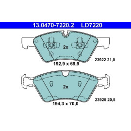 Bremsbelagsatz Db P. W211/W164/W251 3,0-3,5 4-Matic 05- Caremic 13.0470-7220.2