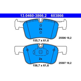 Bremsbelagsatz Bmw P. 1/3/4 1,5-2,0 10 13.0460-3866.2