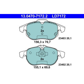 Bremsbelagsatz Opel P. Astra/Signum/Vectra 03- Keramik 13.0470-7172.2