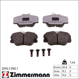 ZIMMERMANN Bremsbeläge 20941.990.1