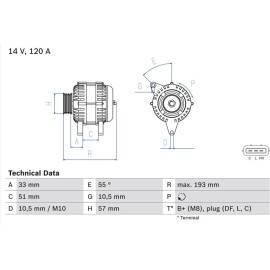 Lichtmaschine 0 986 083 830