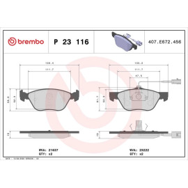 BREMBO Bremsklötze VA P 23 116