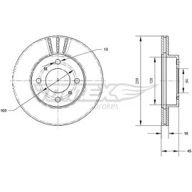 TOMEX brakes Bremsscheibe TX 70-98