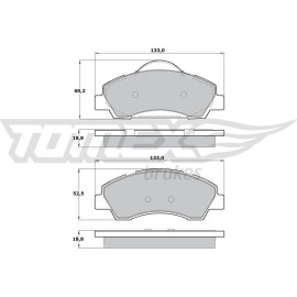 TOMEX brakes Bremsbelagsatz, Scheibenbremse TX 17-28