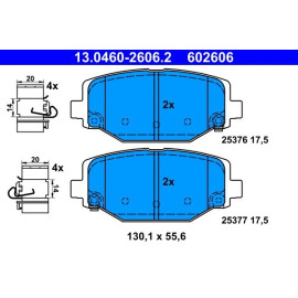 ATE Bremsbelagsatz 13.0460-2606.2 ATE Bremsbelagsatz 13.0460-2606.2