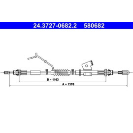 ATE Handbremsseil 24.3727-0682.2 ATE Handbremsseil 24.3727-0682.2