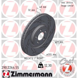 ZIMMERMANN Bremsscheibe 290.2264.55 ZIMMERMANN Bremsscheibe 290.2264.55