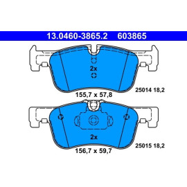 Bremsbelagsatz Bmw P. 1/2 1.5-1.6/2.0D 10 13.0460-3865.2