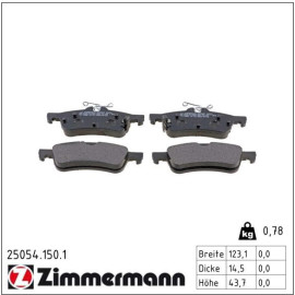 ZIMMERMANN Bremsbeläge 25054.150.1 ZIMMERMANN Bremsbeläge 25054.150.1
