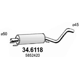 ASSO Mittelschalldämpfer 34.6118