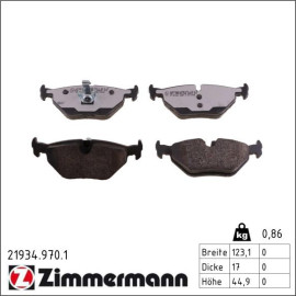 ZIMMERMANN Bremsbeläge 21934.970.1