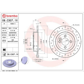 Bremsscheibe HA 08.C307.1X