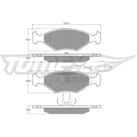 TOMEX brakes Bremsbelagsatz, Scheibenbremse TX 10-794
