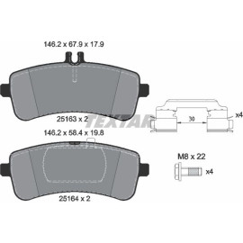 Bremsbelagsatz Db T. R231 5,5-6,0 12 2516301