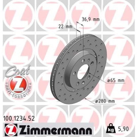 12 481 024 Sport Bremsscheibe VA Sport 100.1234.52 12 481 024 Sport Bremsscheibe VA Sport 100.1234.52