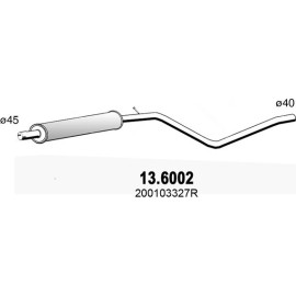 Mittelschalldämpfer 13.6002