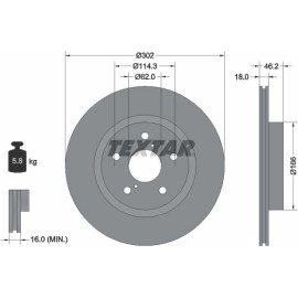 Bremsscheibe Toyota P. Rav4 94 92093500
