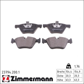 ZIMMERMANN Bremsbeläge 23794.200.1