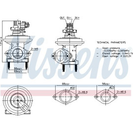 Nissens AGR-Ventil NIS98480 Nissens AGR-Ventil NIS98480