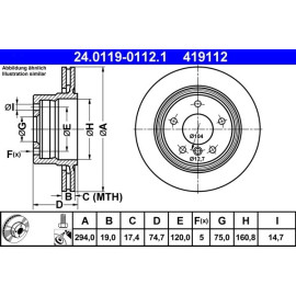 Bremsscheibe Bmw T. Z4 2.5-3.0 03-09 24.0119-0112.1