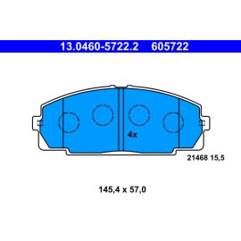 ATE Bremsbelagsatz 13.0460-5722.2 ATE Bremsbelagsatz 13.0460-5722.2