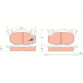 TRW Bremsbeläge Vorderachse GDB327 TRW Bremsbeläge Vorderachse GDB327