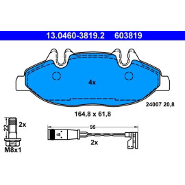 Bremsbelagsatz Db P.Vito/Viano 03 13.0460-3819.2