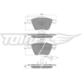TOMEX brakes Bremsbelagsatz, Scheibenbremse TX 14-23