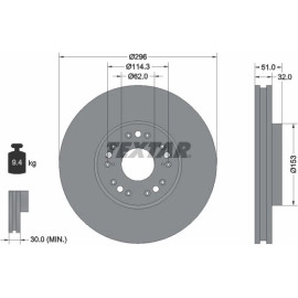 Bremsscheibe Toyota P. Lexus Gs/Sc 97-10 92237503 Bremsscheibe Toyota P. Lexus Gs/Sc 97-10 92237503