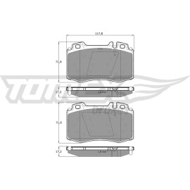 TOMEX brakes Bremsbelagsatz, Scheibenbremse TX 12-81