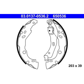 ATE Bremsbacken 03.0137-0536.2