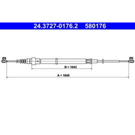 ATE Handbremsseil 24.3727-0176.2 ATE Handbremsseil 24.3727-0176.2