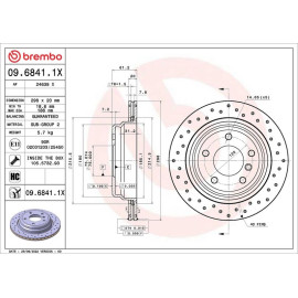 BREMBO Bremsscheibe XTRA HA 09.6841.1X BREMBO Bremsscheibe XTRA HA 09.6841.1X
