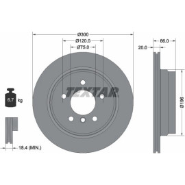 Bremsscheibe Bmw T. E87/E90 92154903