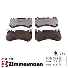 ZIMMERMANN Bremsbeläge 24681.966.1