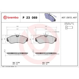 BREMBO Bremsklötze VA P 23 069