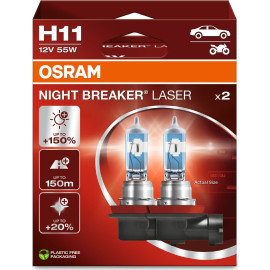 OSRAM H11 12V 55W PGJ19-2 NIGHT BREAKER LASER +150% Licht OSRAM H11 12V 55W PGJ19-2 NIGHT BREAKER LASER +150% Licht