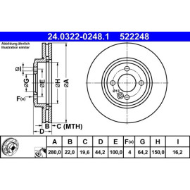 ATE Bremsscheibe 24.0322-0248.1