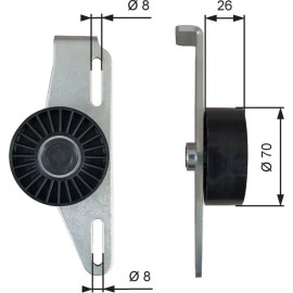 GATES Spannrolle T39393