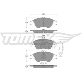 TOMEX brakes Bremsbelagsatz, Scheibenbremse TX 16-31