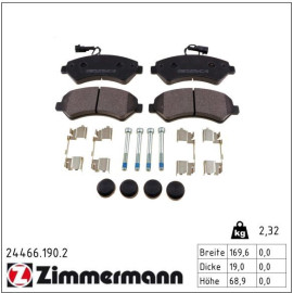 ZIMMERMANN Bremsbeläge 24466.190.2
