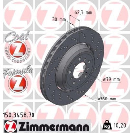 ZIMMERMANN Bremsscheibe 150.3458.70 ZIMMERMANN Bremsscheibe 150.3458.70