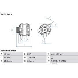 Lichtmaschine 0 986 042 000