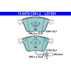 Bremsbelagsatz Audi S. A4/A6/A8 00-11 Keramik 13.0470-7201.2