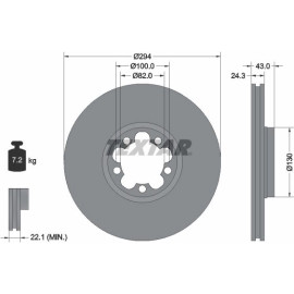 Bremsscheibe Ford P. Transit 00 92103803