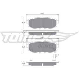 TOMEX brakes Bremsbelagsatz, Scheibenbremse TX 17-66