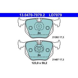 Bremsbelagsatz Bmw T. 3/5/7/X3/X5/Z4 94-11 Keramik 13.0470-7079.2