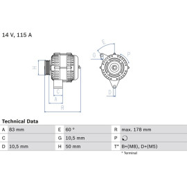 Lichtmaschine 0 986 041 320